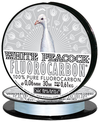 Леска BALSAX "White Peacock Fluorocarbon" 30м 0,06 (0,61кг)