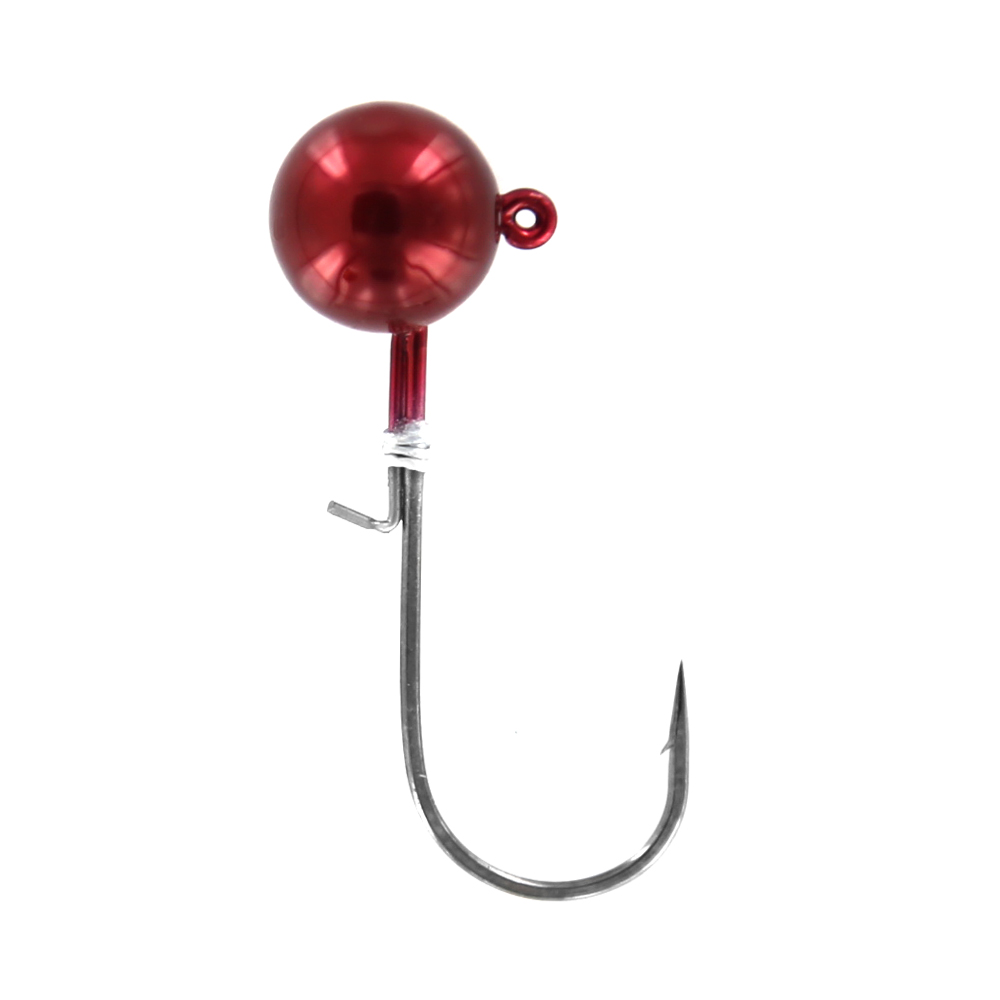 Джигголовка вольфрамовая Tsuribito Tungsten Jig Heads Ball, крючок#1/0, вес 7.2 г, 2 шт., цвет красн