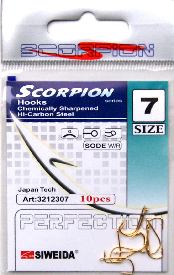 Крючок SWD "Scorpion" Sode W/R №16 Gold (10шт.)