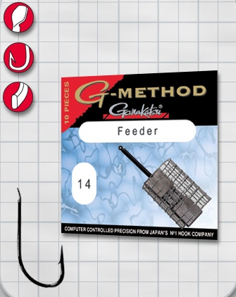 Крючок GAMAKATSU G-Method Feeder Strong B №12 (10шт.)