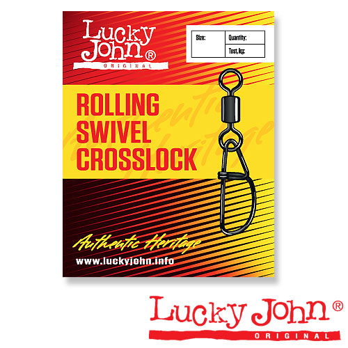 Вертлюги C Застежкой Lucky John Rolling And Crosslock 014 10Шт.