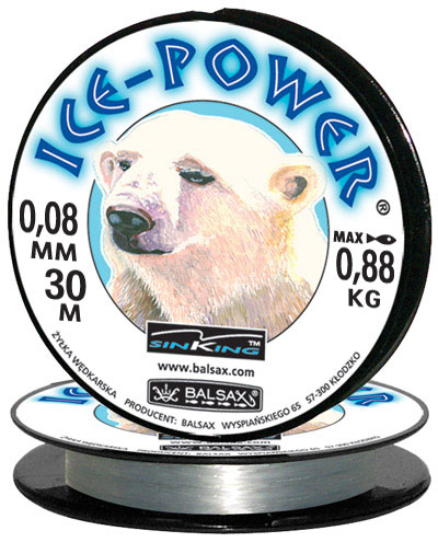 Леска BALSAX "Ice-Power" 30м 0,08 (0,88кг)