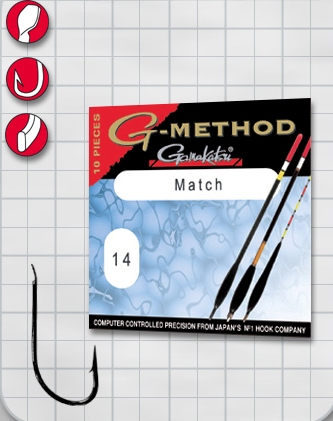 Крючок GAMAKATSU G-Method Match B №12 (10шт.)