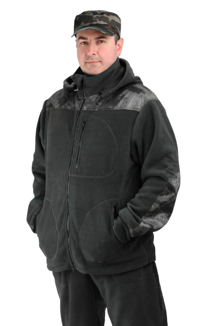 Флисовый мужской костюм "Gerkon Picnic-2" цвет Серый с накладками