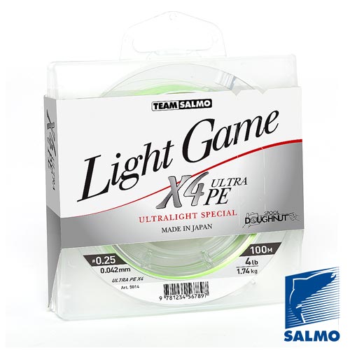 Леска Плетеная Team Salmo Light Game Fine Green X4 100/004
