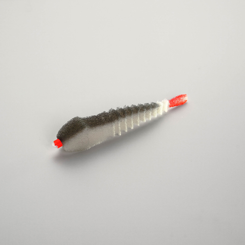 Рыбка поролон. 3D Ex STREAM WBlack 10см под офсет. крюч. № 1/0, 2/0, 3/0  