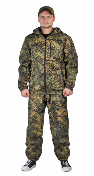 Костюм "ТУРИСТ 1" куртка/брюки цвет: кмф "Колючка зеленый", ткань: Грета