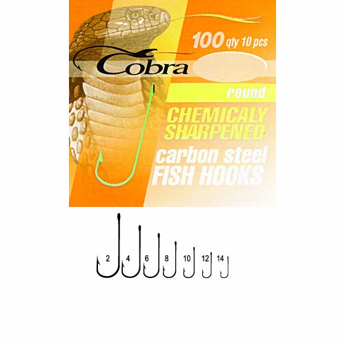 Крючки Cobra Round Сер.100N Разм.006 10Шт.