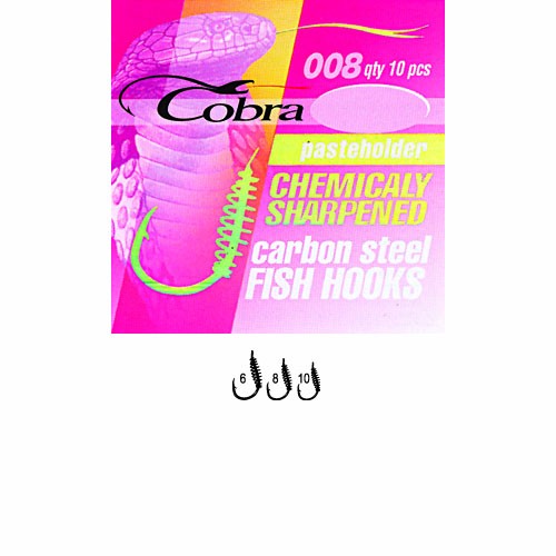 Крючки Cobra Pasteholder Сер.008Nsb Разм.008 10Шт.