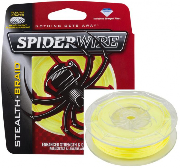 Леска плетеная SPIDERWIRE "STEALTH" 0.25mm (137m)(18.92kg)(желтая)