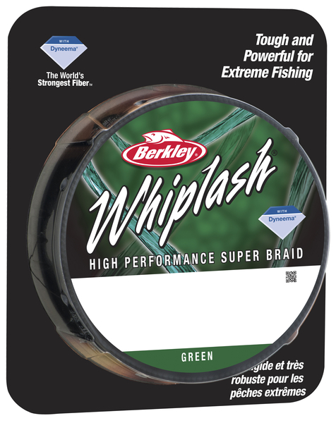 Леска плетеная BERKLEY "WHIPLASH" 0.25mm (110m)(37.8kg)(темно-зеленая)