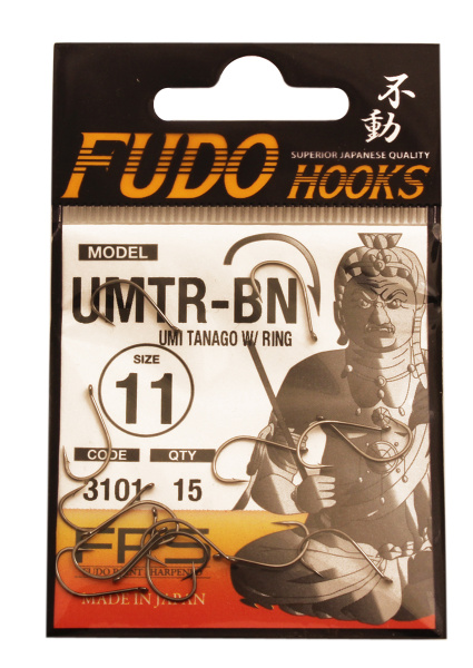 Крючок "FUDO" UMI TANAGO W/RING №11 BN (3101) (15шт)