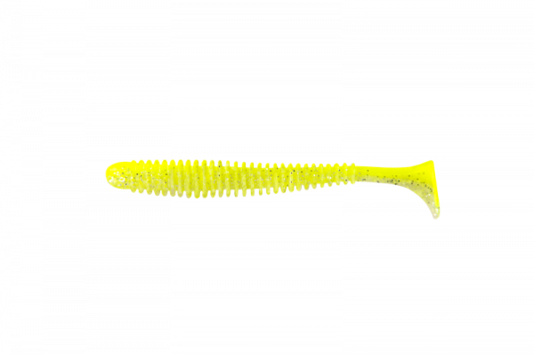 Приманка съедобная ALLVEGA "Skinny Tail" 7,5см 2,5г (7шт.) цвет lemon back silver flake