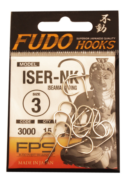 Крючок "FUDO" ISEAMA W/RING №3 NK (3000) (15шт)