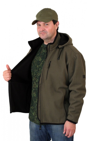 Куртка мужская Sarma с капюшоном С 041-1 олива
