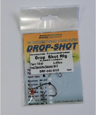 Оснастка спиннинговая DROP SHOT (L-40см , крюч. №8, тест 6кг)