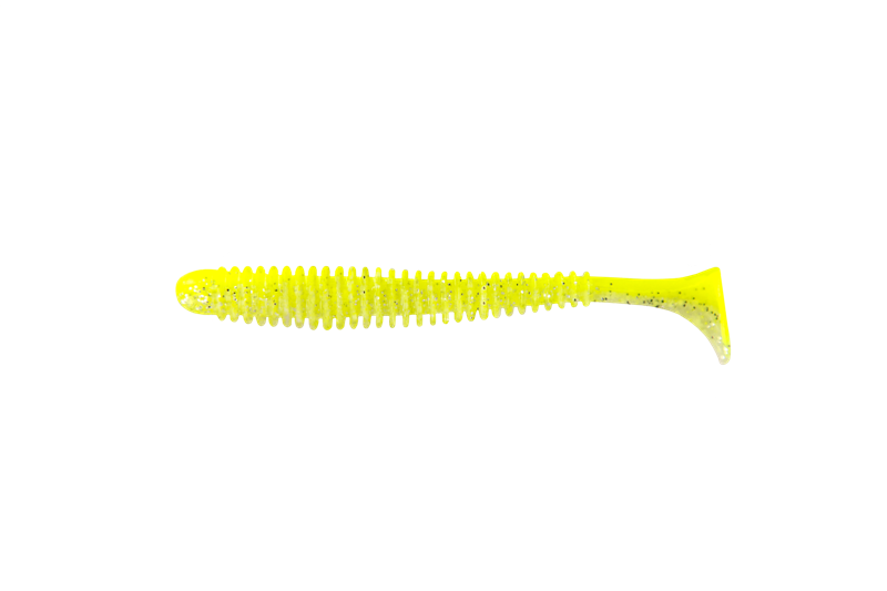 Приманка съедобная ALLVEGA "Skinny Tail" 8,75см 5г (5шт.) цвет lemon back silver flake