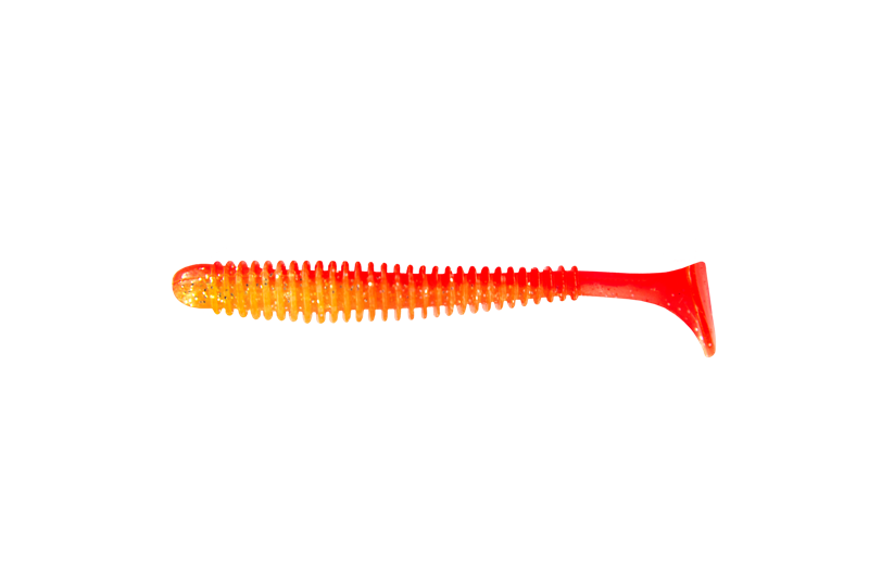 Приманка съедобная ALLVEGA "Skinny Tail" 7,5см 2,5г (7шт.) цвет orange back silver flake