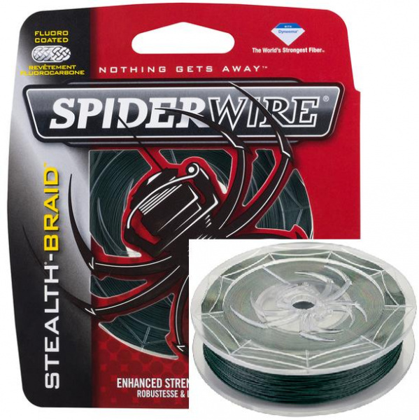 Леска плетеная SPIDERWIRE "STEALTH" 0.10mm (137m)(6.2kg)(темно-зеленая)
