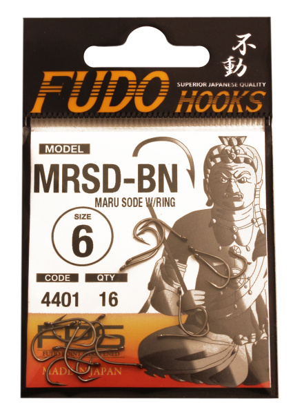 Крючок "FUDO" MARU SODE W/RING №6 BN (4401) (16шт)