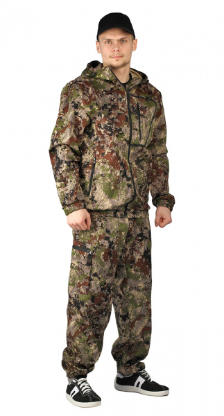Костюм "ТУРИСТ 1" куртка/брюки цвет: кмф "Сетка зеленый", ткань: Грета