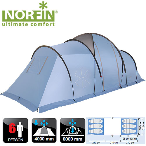 Палатка Кемпинговая 6-Ти Местная Norfin Moss 6 Nfl