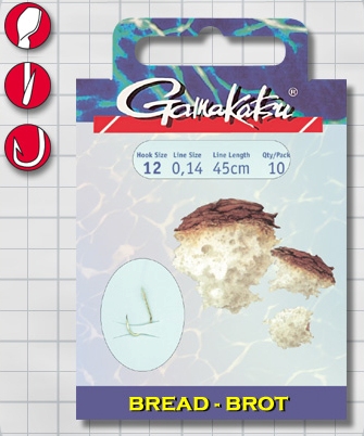 Крючок GAMAKATSU BKS-2210G Bread 45см №14 d поводка 012 (10шт.)