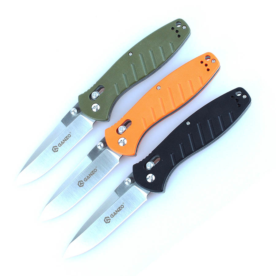 Нож Ganzo G738 (черный, зеленый, оранжевый) Авантмаркет