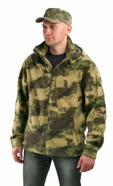 Флисовая мужская куртка "Gerkon Picnic" кмф цвет "Атакс"