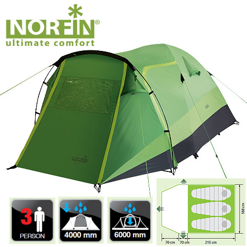 Палатка 3-Х Местная Norfin Bream 3 Nf