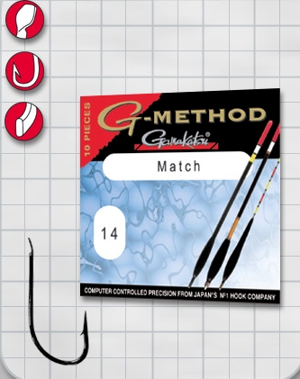 Крючок GAMAKATSU G-Method Match B №18 (10шт.)