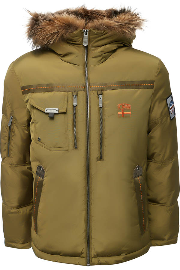 Куртка мужская FINN FLARE цвет хаки W17-22038 