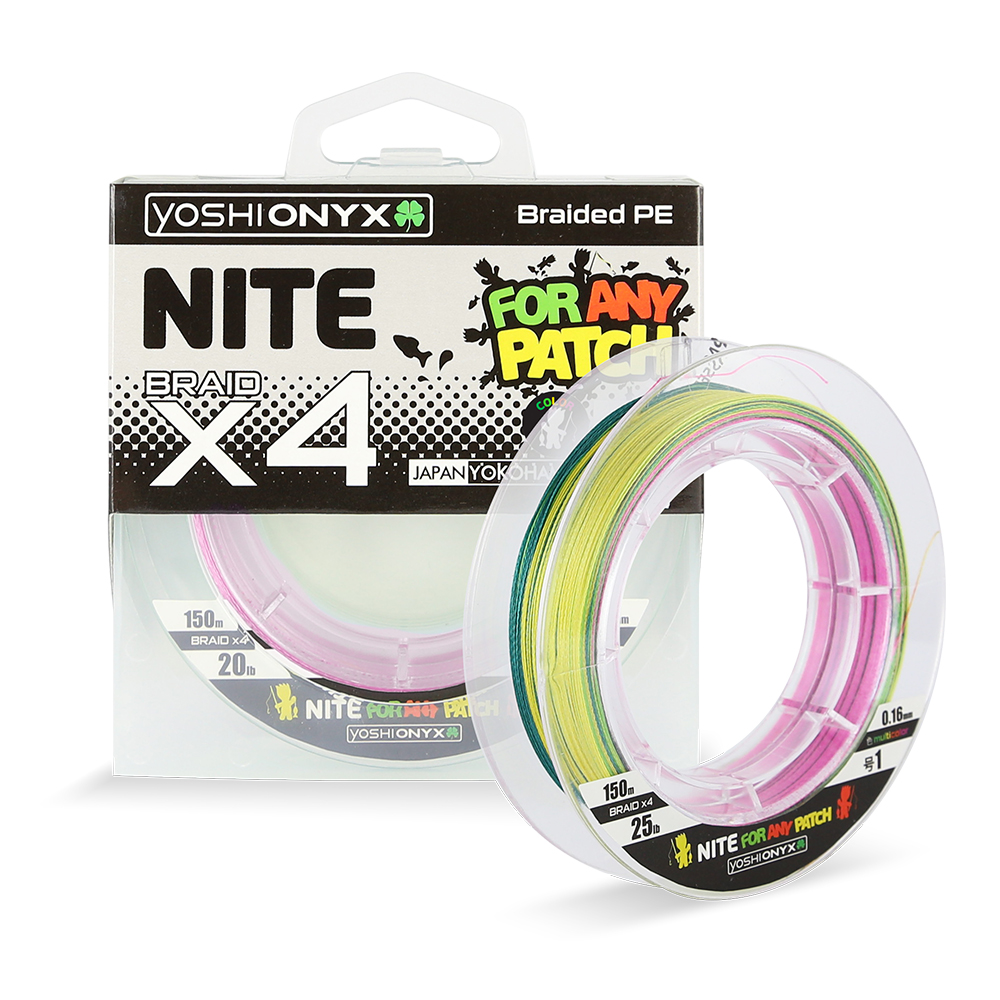 Леска плетеная Yoshi Onyx NITE 4 Multicolor, #2.0