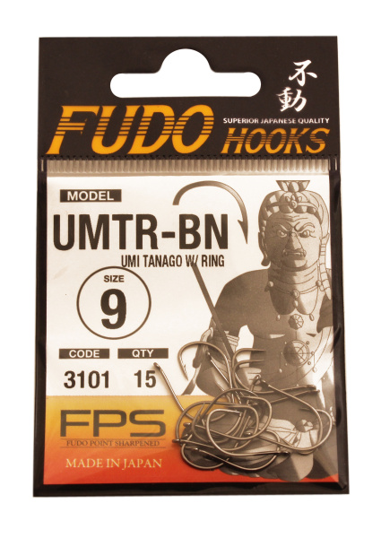 Крючок "FUDO" UMI TANAGO W/RING №9 BN (3101) (15шт)