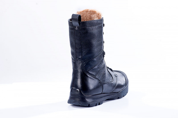 Ботинки Бутекс 5022 "Сапсан", кожа, черные, шерсть мериноса