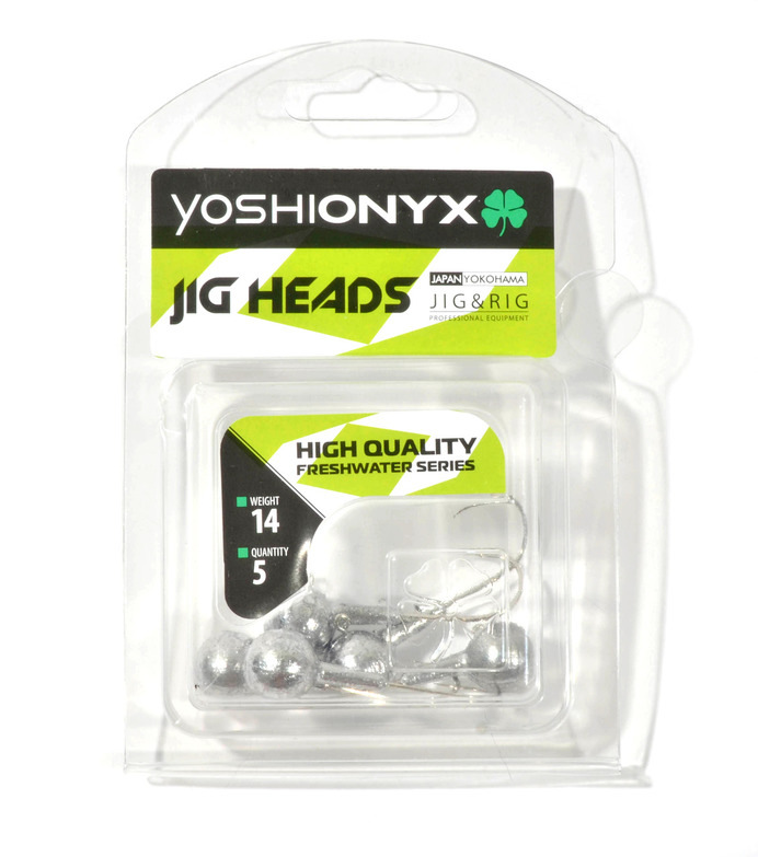 Джигголовка Yoshi Onyx JIG Bros Шар 1, вес 14г, 5шт. (крючок Gamakatsu)