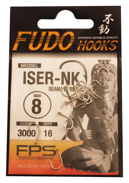 Крючок "FUDO" ISEAMA W/RING №8 NK (3000) (16шт)