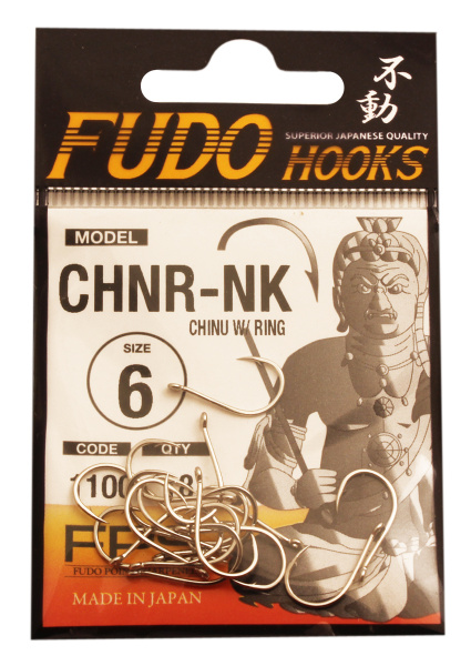 Крючок "FUDO" CHINU W/RING №6 NK (1100) (18шт)