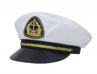 Адмиралка158-10 белая, с регулировкой, золотой шнур 