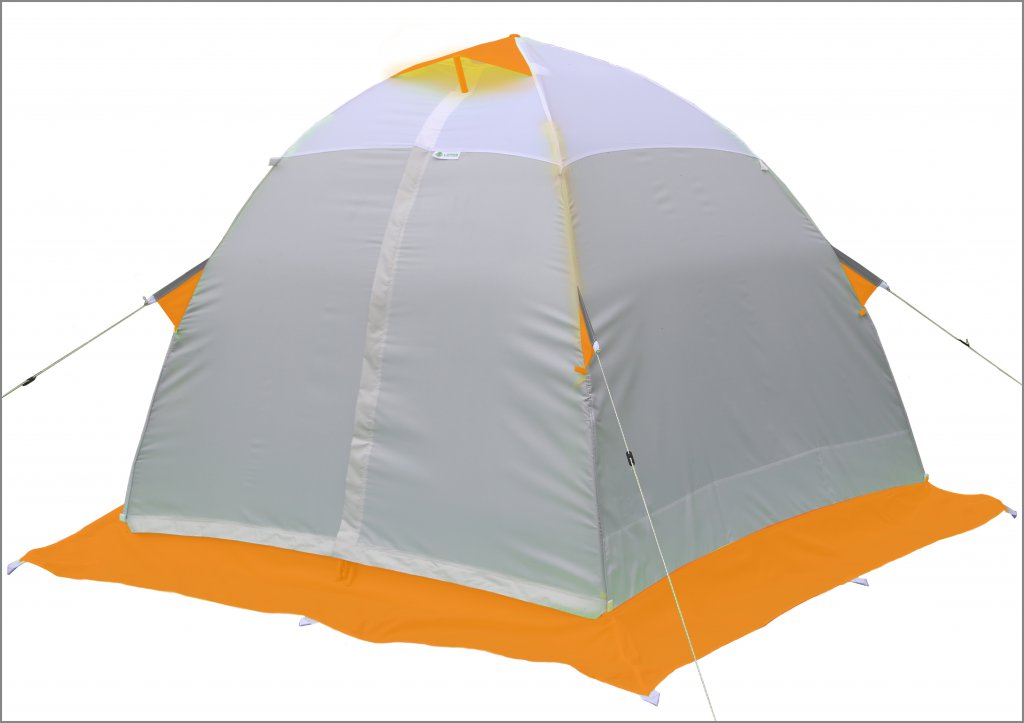 Палатка зимняя ЛОТОС 4 (белый/оранжевый)