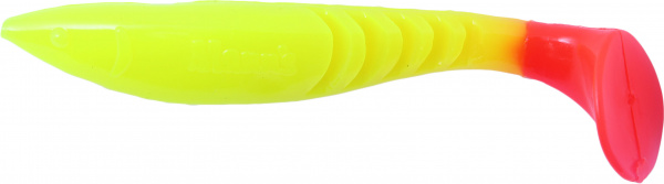 Виброхвост Dodger MANNS 7,5см. (лимон/красный хвост) (20шт.)