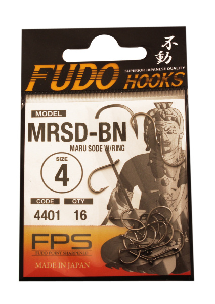 Крючок "FUDO" MARU SODE W/RING №4 BN (4401) (16шт)