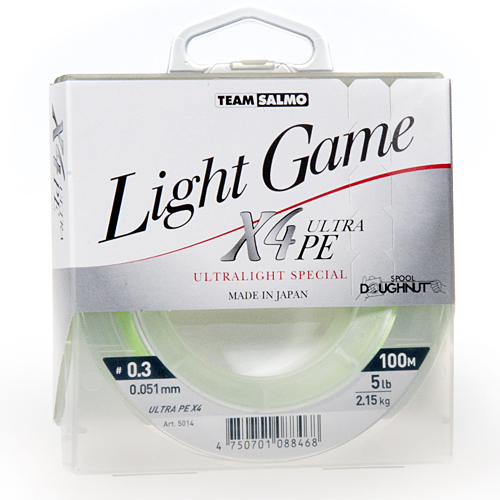 Леска Плетеная Team Salmo Light Game Fine Green X4 100/005