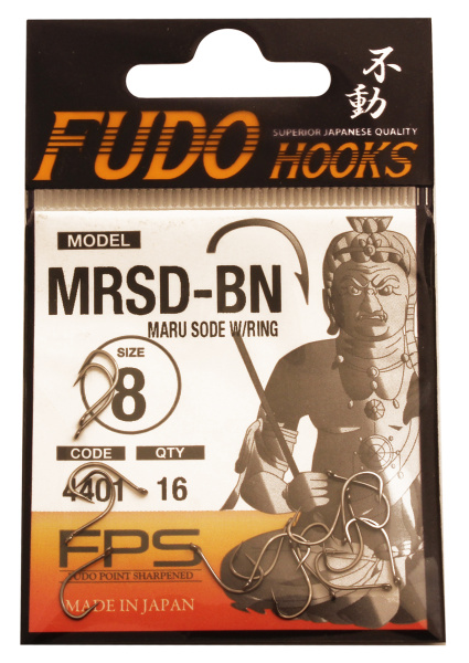 Крючок "FUDO" MARU SODE W/RING №8 BN (4401) (16шт)
